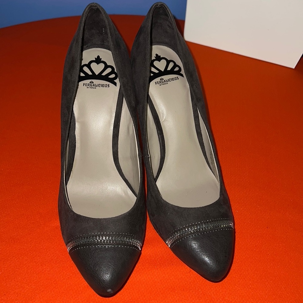 #63 Fergalicious Suede Heel Shoes